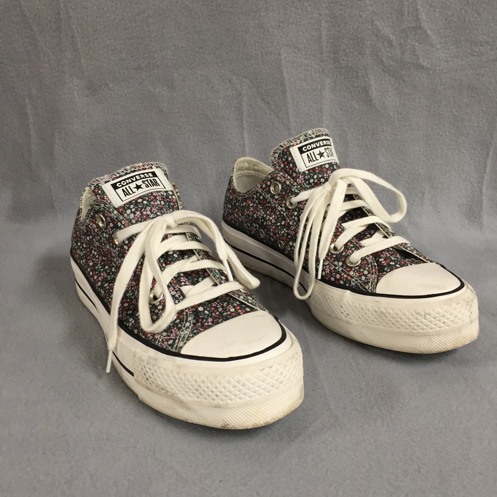Converse Chuck Taylor All Star Lift Ox Floral Platform Sneakers 568377C Womens 8